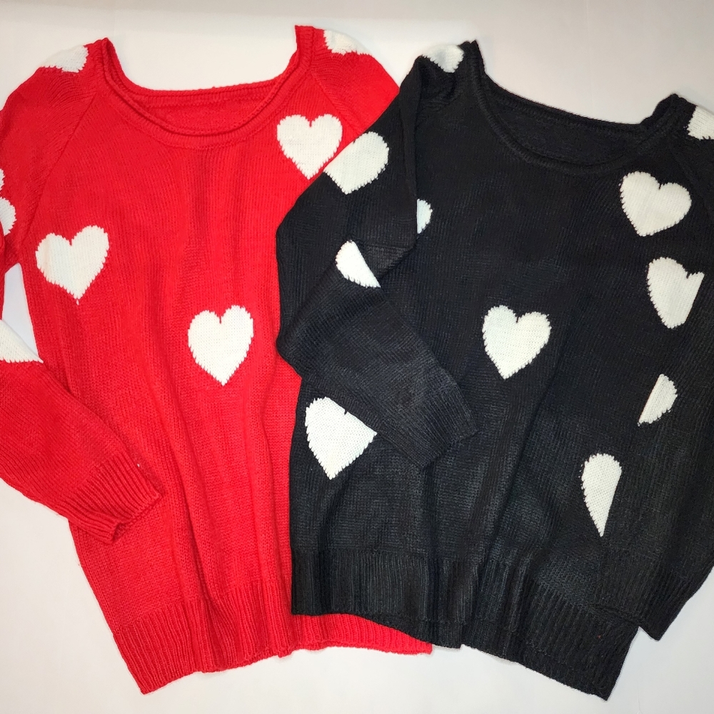 Valentine Heart Sweater - Red